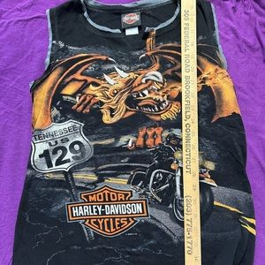 Vintage Harley-Davidson Ladies Tank Top. Smoky Mountain Harley-Davidson.